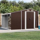 vidaXL Tuinschuur 277x192,5x179 cm gegalvaniseerd staal groen