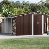 vidaXL Tuinschuur 277x192,5x179 cm gegalvaniseerd staal groen