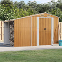 vidaXL Tuinschuur 277x192,5x179 cm gegalvaniseerd staal groen