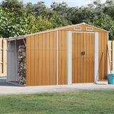 vidaXL Tuinschuur 277x192,5x179 cm gegalvaniseerd staal groen