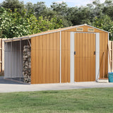 vidaXL Tuinschuur 277x192,5x179 cm gegalvaniseerd staal groen