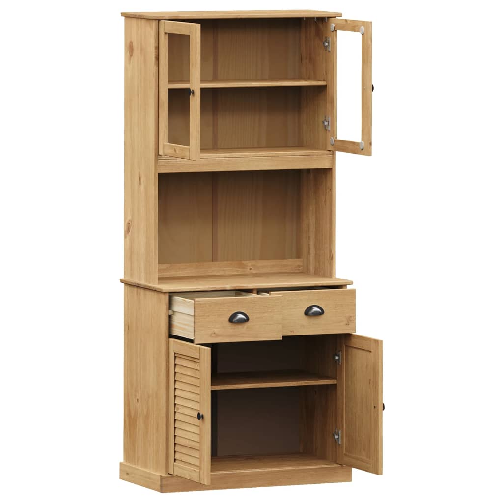 vidaXL Hoge kast VIGO 78x40x175 cm massief grenenhout