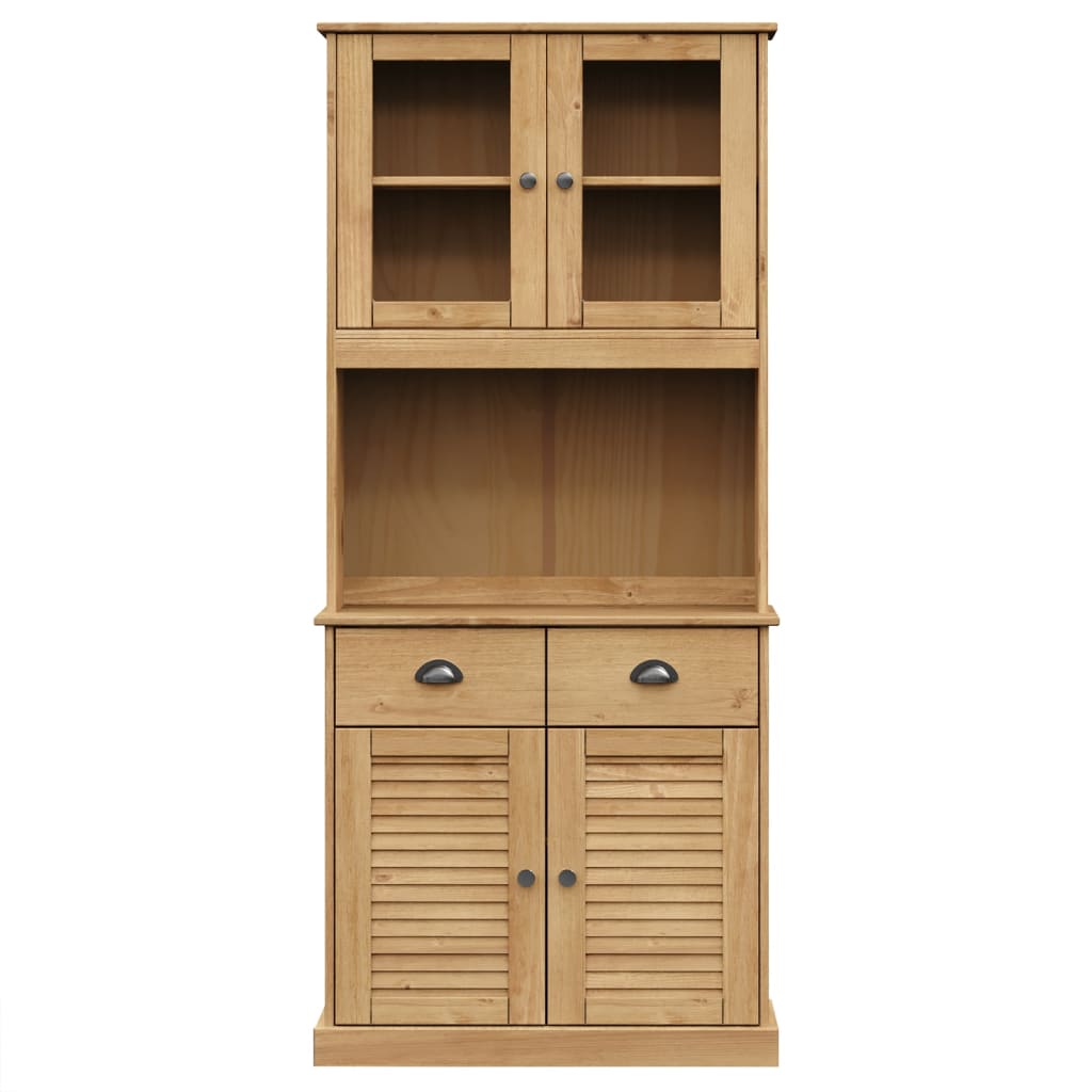 vidaXL Hoge kast VIGO 78x40x175 cm massief grenenhout