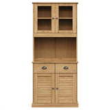 vidaXL Hoge kast VIGO 78x40x175 cm massief grenenhout