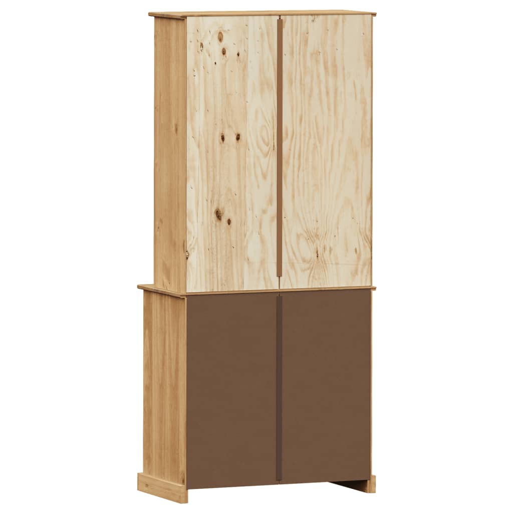 vidaXL Hoge kast VIGO 78x40x175 cm massief grenenhout