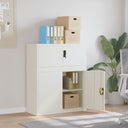 vidaXL Filing Cabinet 90x40x110 cm Steel White