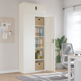 vidaXL Filing Cabinet 90x40x110 cm Steel White
