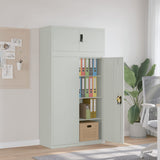 vidaXL Filing Cabinet 90x40x110 cm Steel White