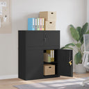 vidaXL Filing Cabinet 90x40x110 cm Steel White