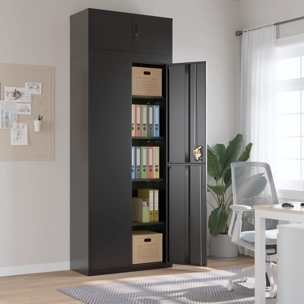 vidaXL Filing Cabinet 90x40x110 cm Steel White