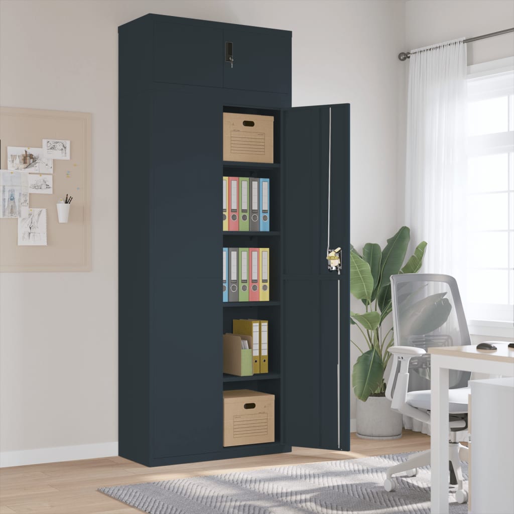 vidaXL Filing Cabinet 90x40x110 cm Steel White