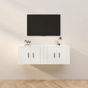 vidaXL Meubles TV 2 pièces 57x34,5x40 cm blanc