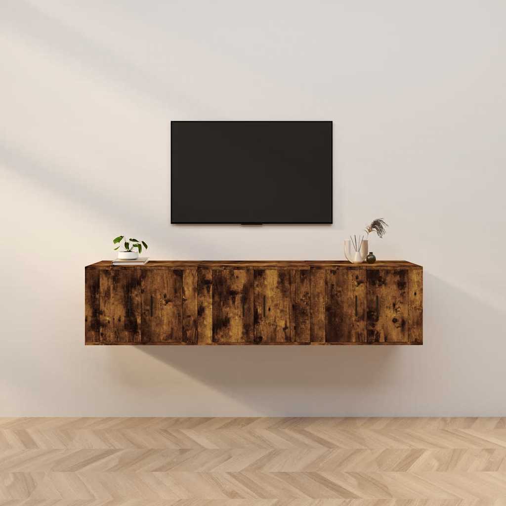 vidaXL Tv-wandmeubels 2 st 57x34,5x40 cm wit