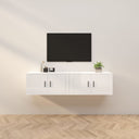 vidaXL Meubles TV 2 pièces 57x34,5x40 cm blanc