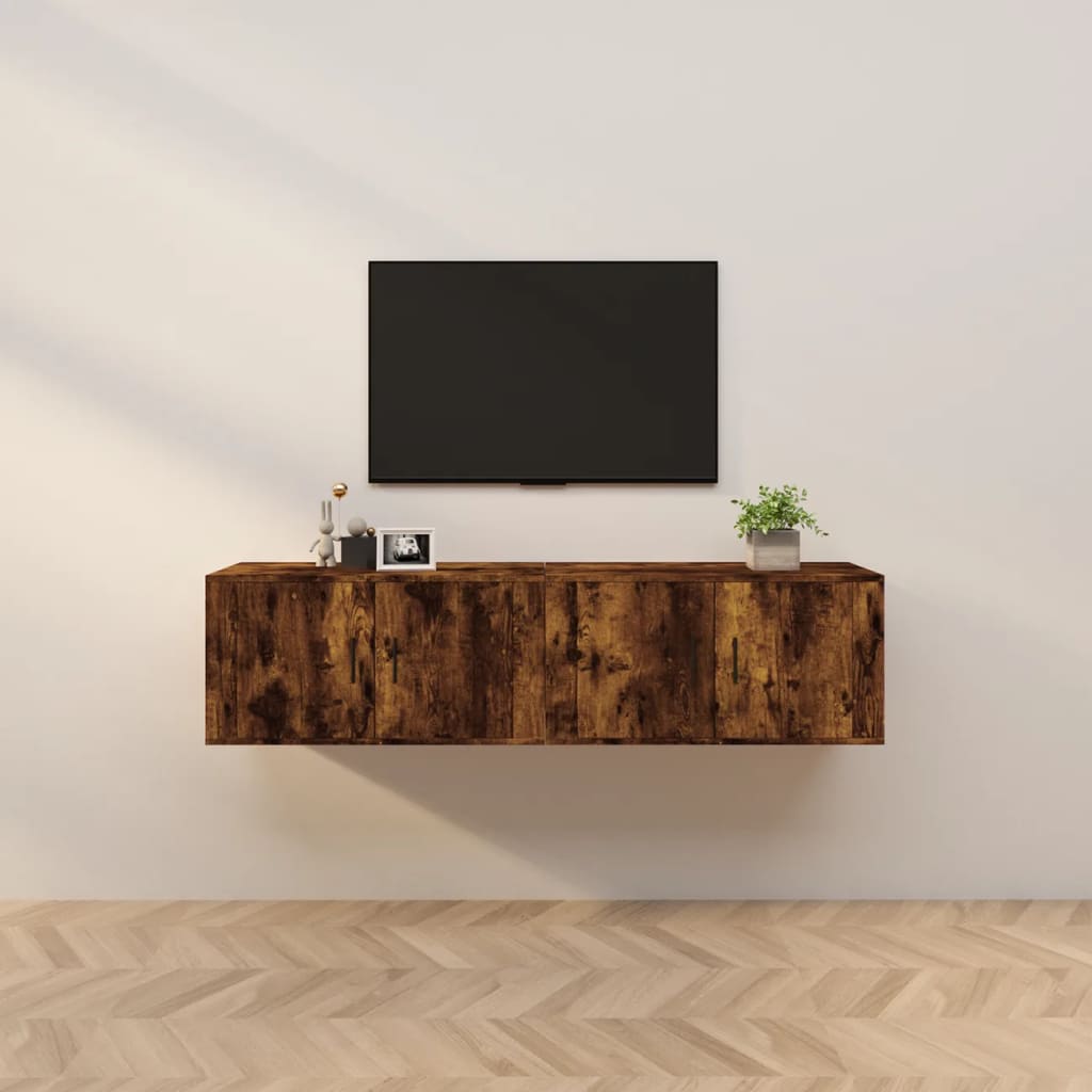vidaXL Tv-wandmeubels 2 st 57x34,5x40 cm wit