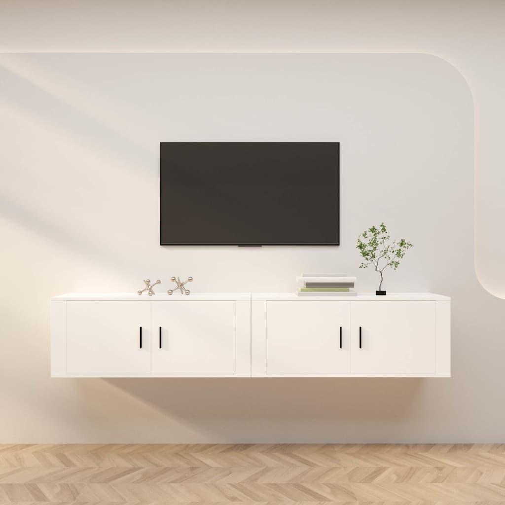 vidaXL Tv-wandmeubels 2 st 57x34,5x40 cm wit
