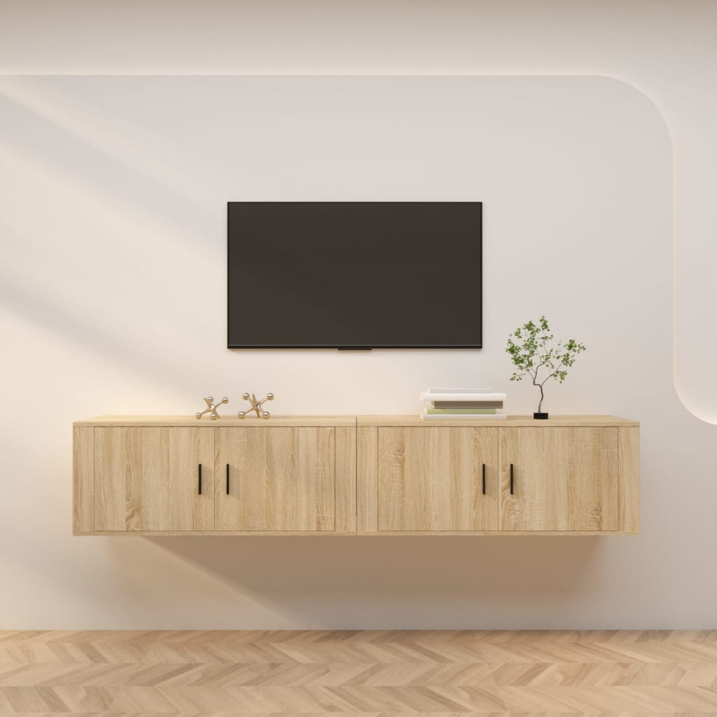 vidaXL Tv-wandmeubels 2 st 57x34,5x40 cm wit