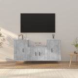 vidaXL 3-delige Tv-meubelset bewerkt hout wit