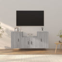 vidaXL 3-delige Tv-meubelset bewerkt hout wit