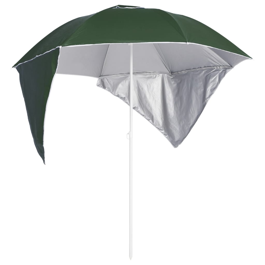 vidaXL Strandparasol met zijwanden 215 cm zandkleurig