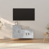 vidaXL 2-delige Tv-meubelset bewerkt hout wit
