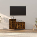 vidaXL 2-delige Tv-meubelset bewerkt hout wit