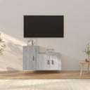 vidaXL 2-delige Tv-meubelset bewerkt hout wit