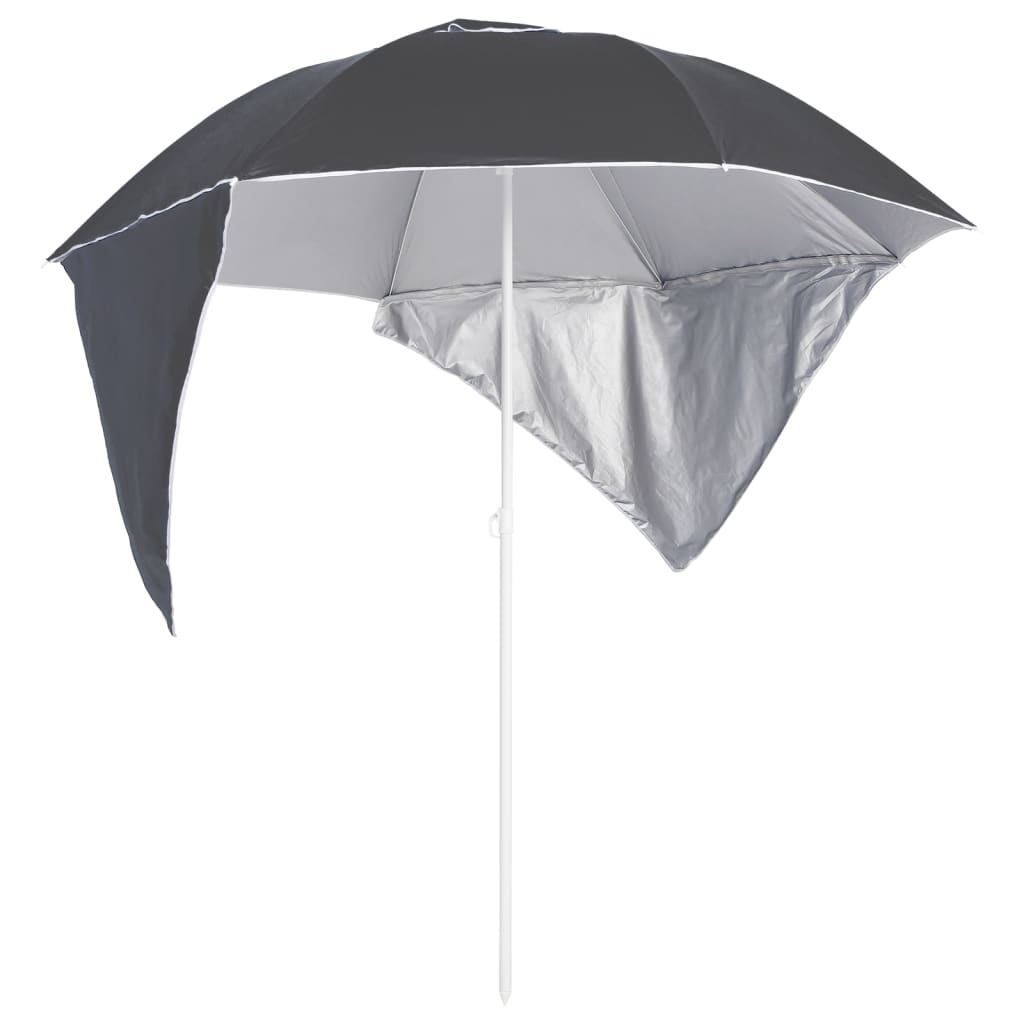 vidaXL Strandparasol met zijwanden 215 cm zandkleurig