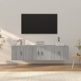vidaXL 3-delige Tv-meubelset bewerkt hout wit