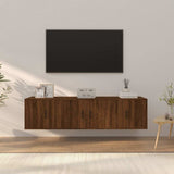 vidaXL 3-delige Tv-meubelset bewerkt hout wit