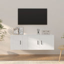 vidaXL 2-delige Tv-meubelset bewerkt hout wit