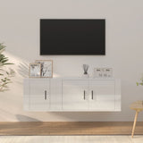 vidaXL 2-delige Tv-meubelset bewerkt hout wit