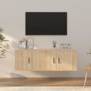vidaXL 2-delige Tv-meubelset bewerkt hout wit