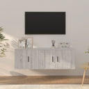 vidaXL 2-delige Tv-meubelset bewerkt hout wit