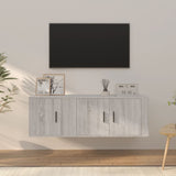 vidaXL 2-delige Tv-meubelset bewerkt hout wit