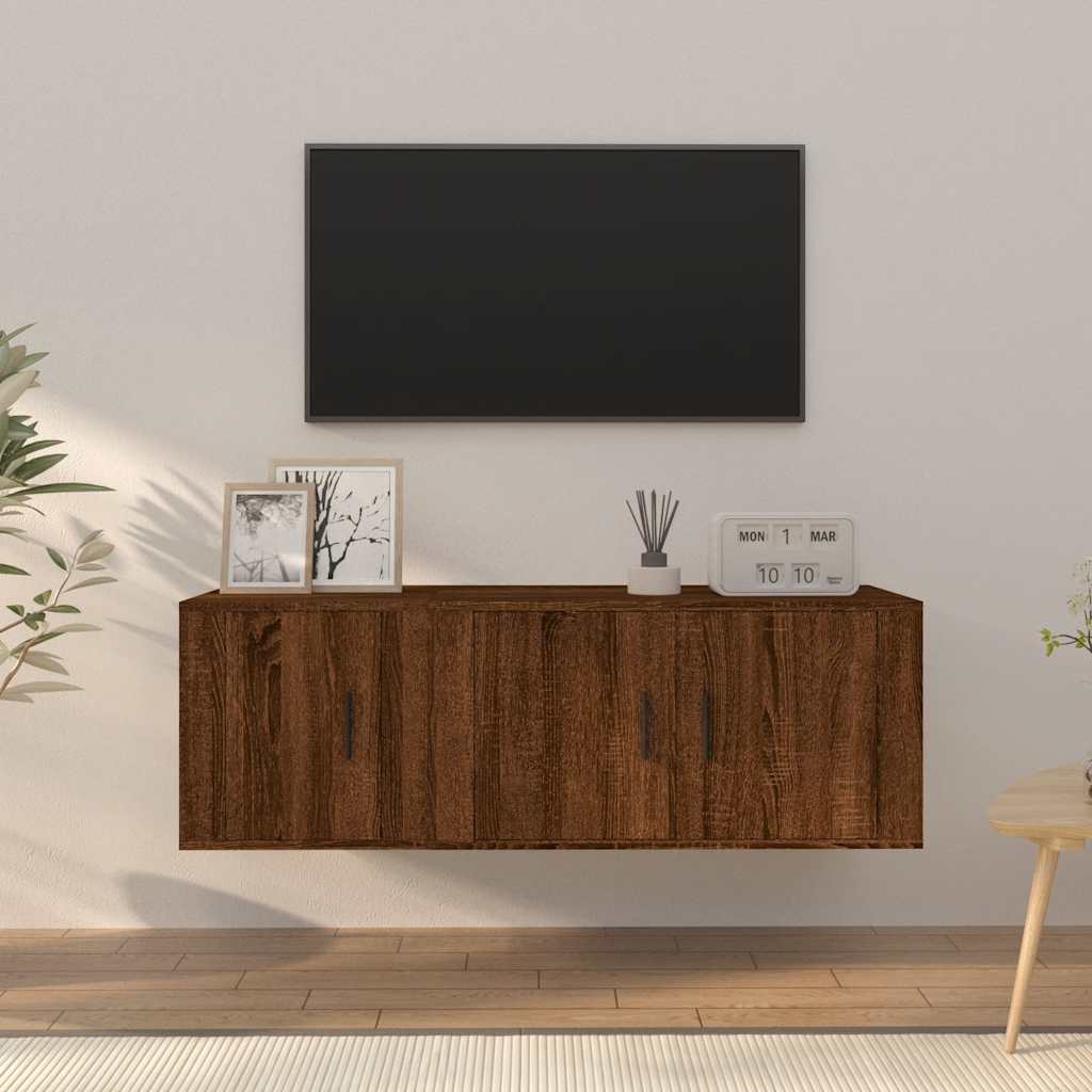 vidaXL 2-delige Tv-meubelset bewerkt hout wit