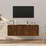 vidaXL 2-delige Tv-meubelset bewerkt hout wit