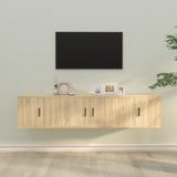 vidaXL 3-delige Tv-meubelset bewerkt hout wit