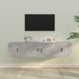 vidaXL 3-delige Tv-meubelset bewerkt hout wit