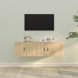 vidaXL 2-delige Tv-meubelset bewerkt hout wit
