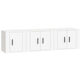 vidaXL 3-Piece TV Cabinet Set Engineered Wood White