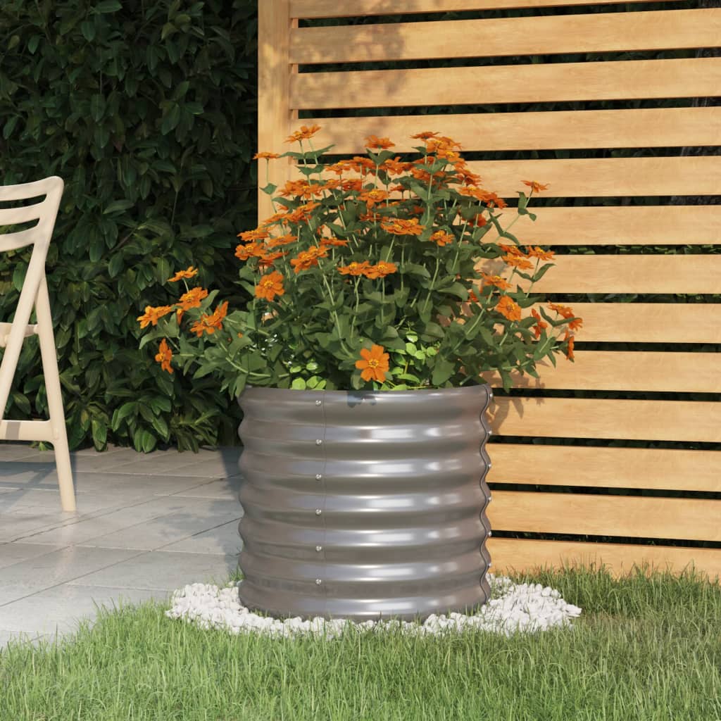 vidaXL Plantenbak 40x40x36 cm gegalvaniseerd staal groen