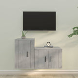 vidaXL 2-delige Tv-meubelset bewerkt hout wit