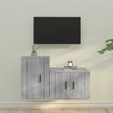 vidaXL 2-delige Tv-meubelset bewerkt hout wit