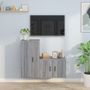 vidaXL 2-Piece TV Cabinet Set Engineered Wood White