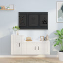vidaXL 2-Piece TV Cabinet Set Engineered Wood High Gloss White