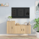 vidaXL 2-Piece TV Cabinet Set Engineered Wood High Gloss White