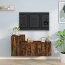 vidaXL 2-Piece TV Cabinet Set Engineered Wood High Gloss White