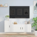 vidaXL 2-Piece TV Cabinet Set Engineered Wood White
