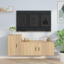 vidaXL 2-Piece TV Cabinet Set Engineered Wood White